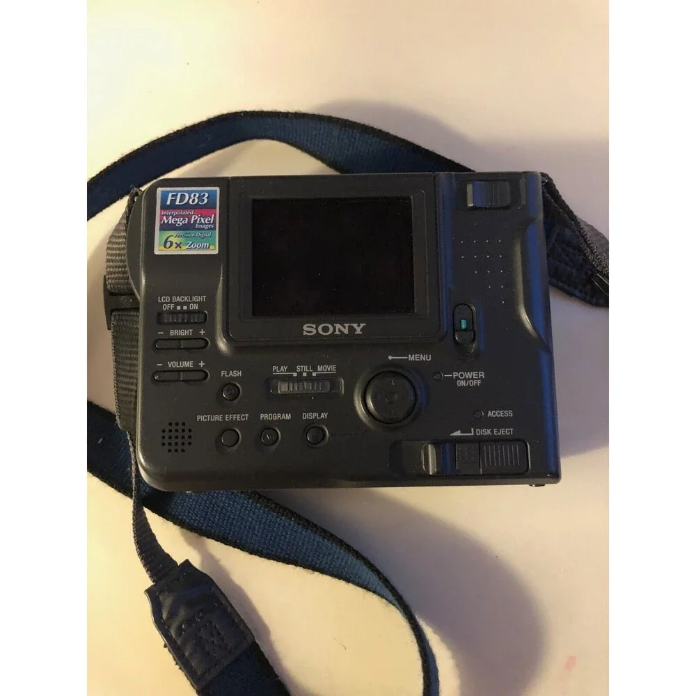 Sony Mavica MVC-FD83 Digital Camera w/ Battery & Strap-Battery needs charging